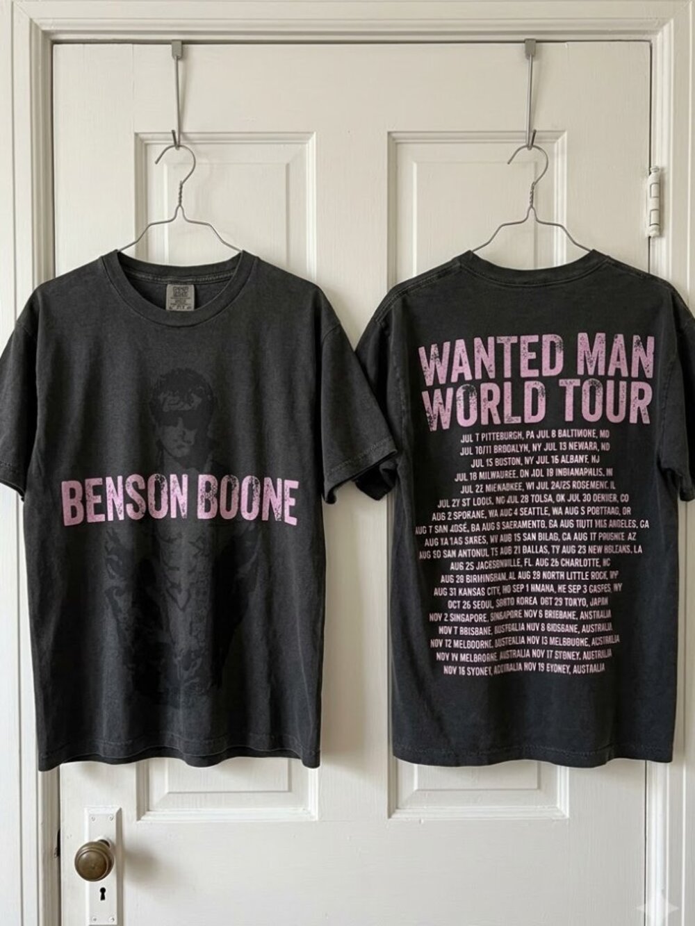 Benson Boone Wanted Man Dateback Photo Comfort colors Tee